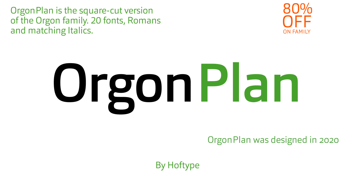 Пример шрифта Orgon Plan Bold